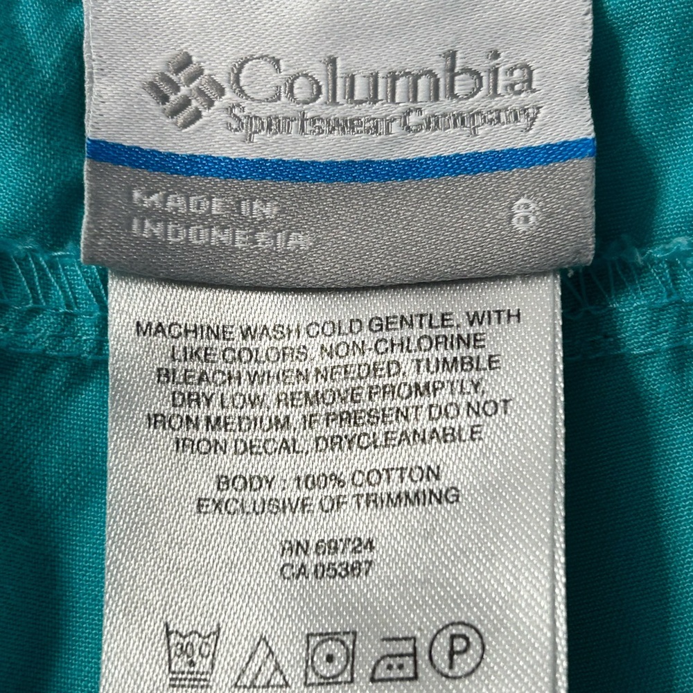 Columbia women’s size 8 Chino shorts teal blue color - Picture 6 of 7